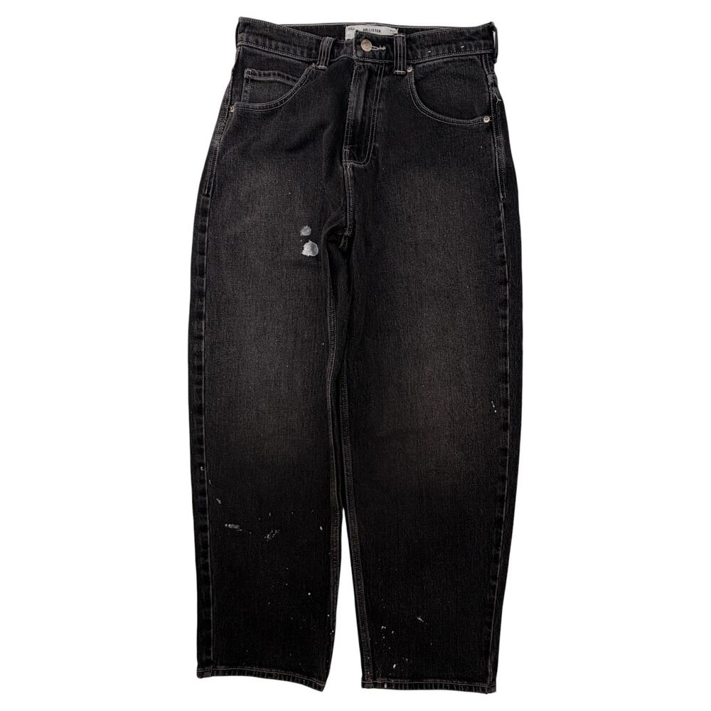 Hollister Baggy Skater Jeans Womens 29x30 Black Wash Cobra Pocket Denim